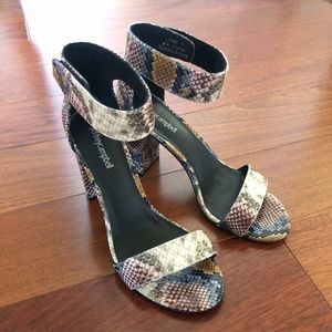 Jeffrey Campbell Lindsay Snakeskin Print Sandal